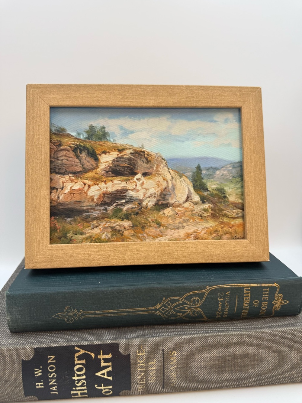 Framed Signed Painting Southwest Desert Landscape Scene 8x6 With Frame